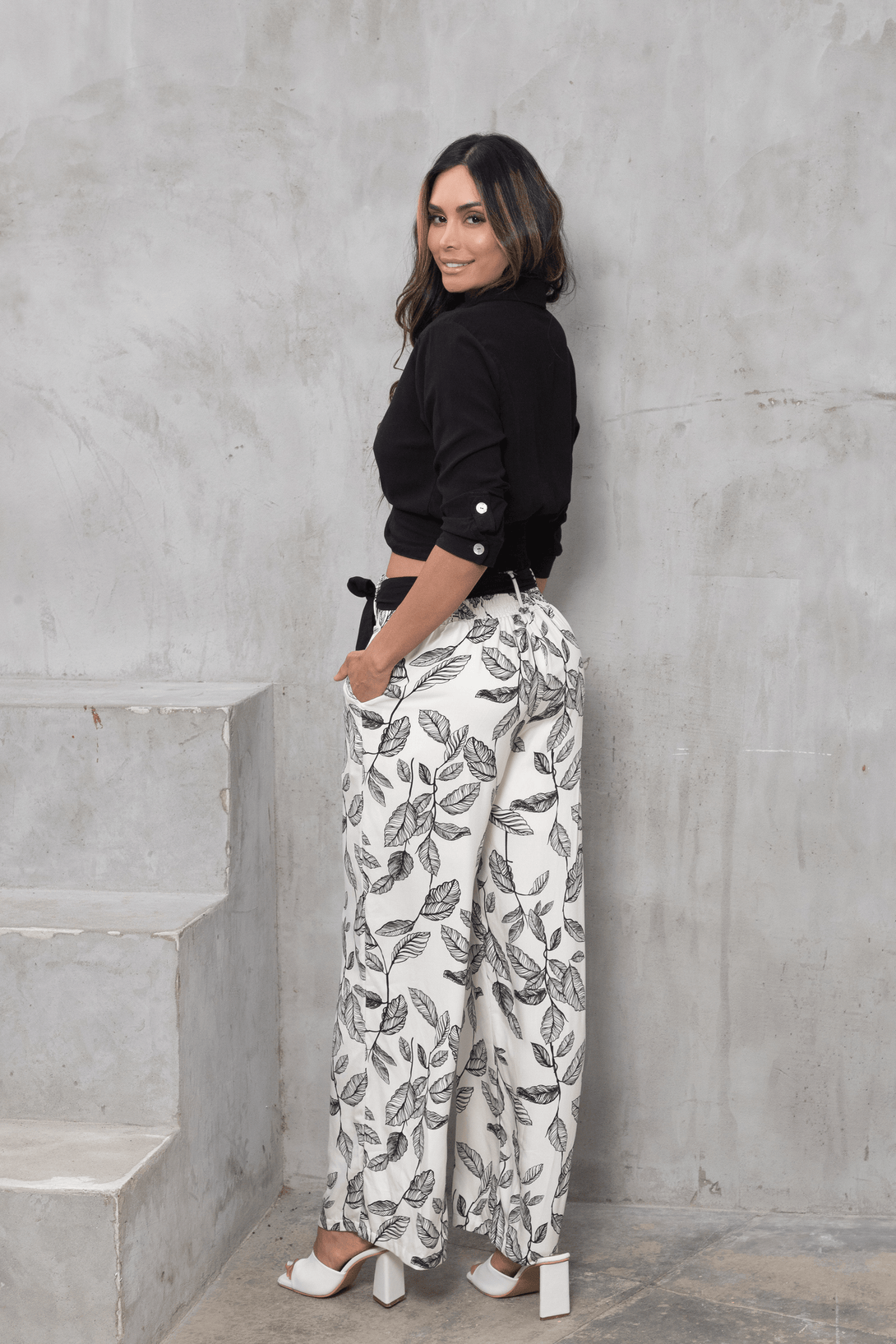 Conjunto Pantalón Estampado Y Blusa camisera - Sin Igual